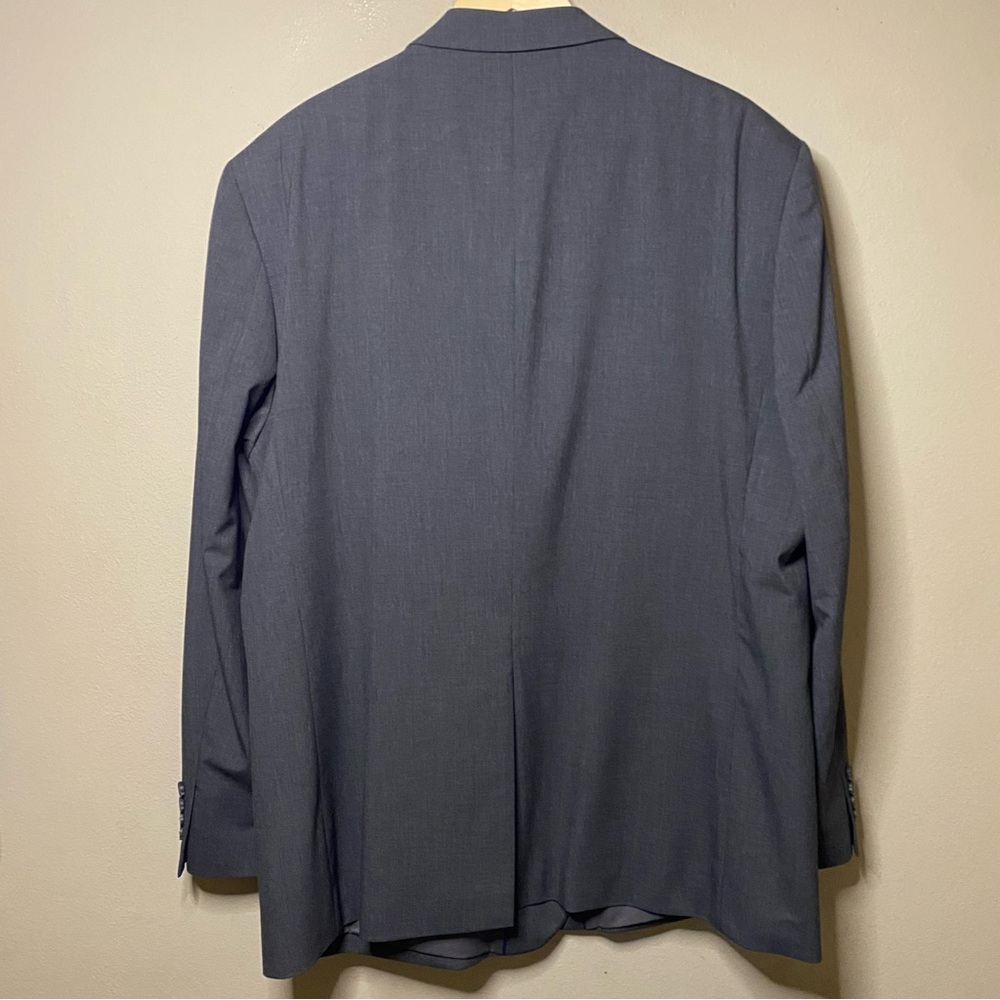 Saddlebred Motion Stretch Sport Coat Men 52L Grey Two Button Single Vented - Picture 2 of 9
